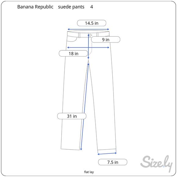 Banana Republic Tan Suede Leather Pants Mid Rise Straight Leg Y2K Size 4 SEE - Picture 10 of 10